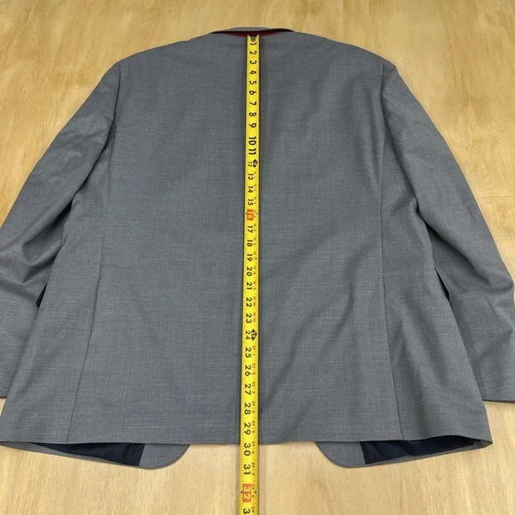 Tommy Hilfiger Blazer Jacket Sport Coat Mens 44R Wool Blend Stretch Gray